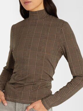 NWOT Veronica Beard Nate Houndstooth Top Sz M